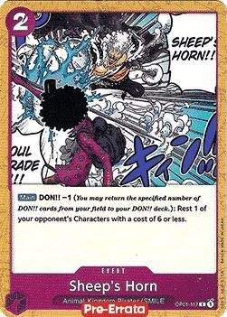 Carte One Piece anglaise OP01-117 Sheep's Horn