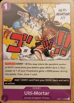 Carte One Piece anglaise OP01-118 Ulti-Mortar