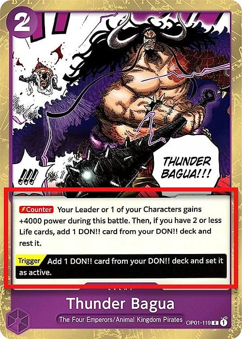 Carte One Piece anglaise OP01-119 Thunder Bagua