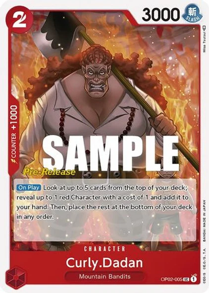 Carte One Piece anglaise OP02-005 Curly.Dadan