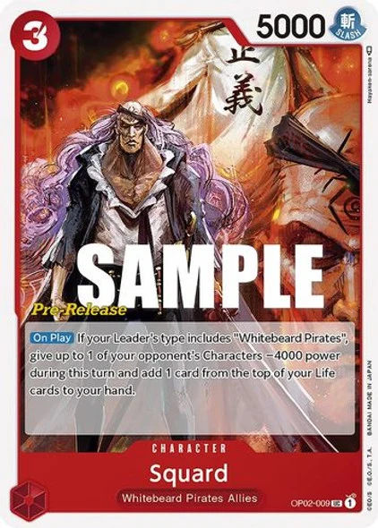 Carte One Piece anglaise OP02-009 Squard