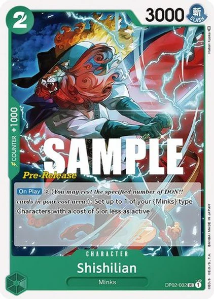 Carte One Piece anglaise OP02-032 Shishilian