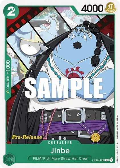 Carte One Piece anglaise OP02-033 Jinbe