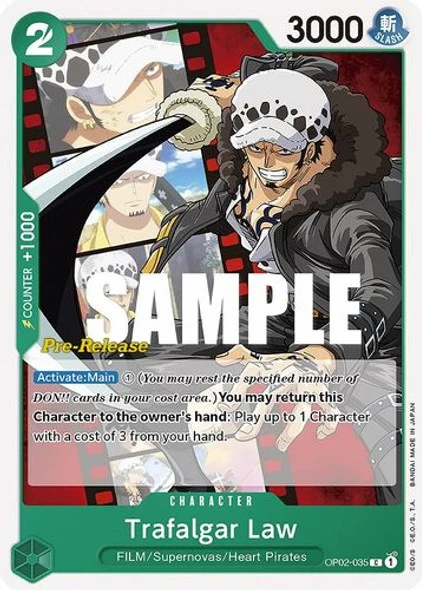 Carte One Piece anglaise OP02-035 Trafalgar Law