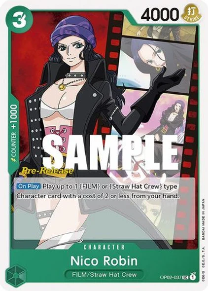 Carte One Piece anglaise OP02-037 Nico Robin