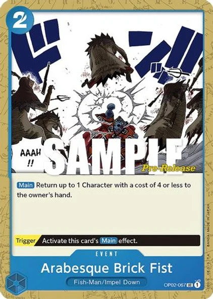 Carte One Piece anglaise OP02-067 Arabesque Brick Fist
