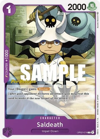 Carte One Piece anglaise OP02-074 Saldeath