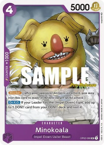 Carte One Piece anglaise OP02-086 Minokoala