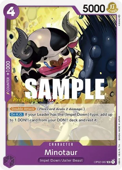 Carte One Piece anglaise OP02-087 Minotaur