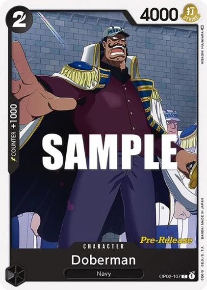 Carte One Piece anglaise OP02-107 Doberman