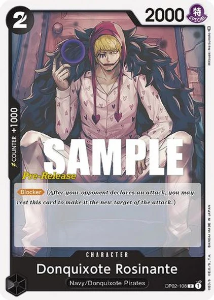 Carte One Piece anglaise OP02-108 Donquixote Rosinante