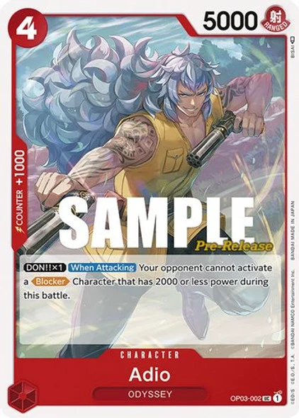 Carte One Piece anglaise OP03-002 Adio