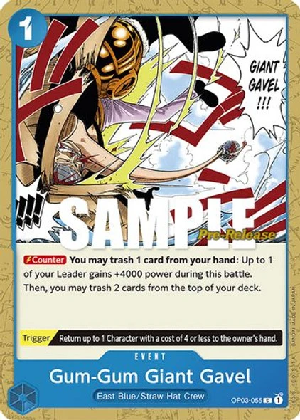 Carte One Piece anglaise OP03-055 Gum-Gum Giant Gavel
