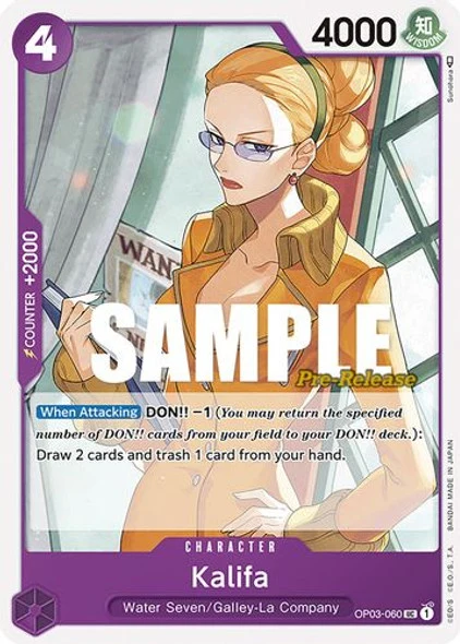 Carte One Piece anglaise OP03-060 Kalifa