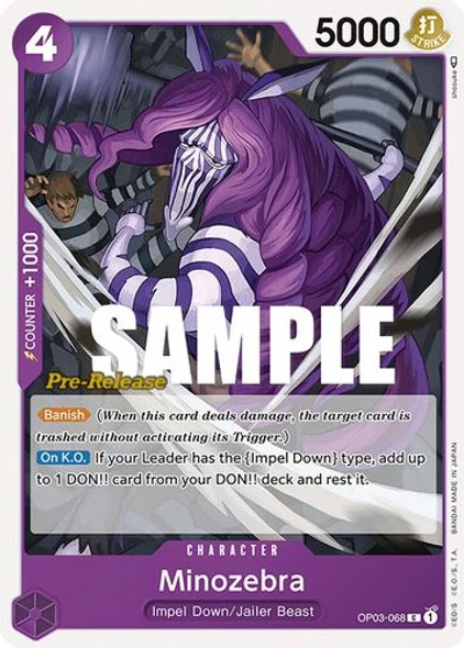 Carte One Piece anglaise OP03-068 Minozebra