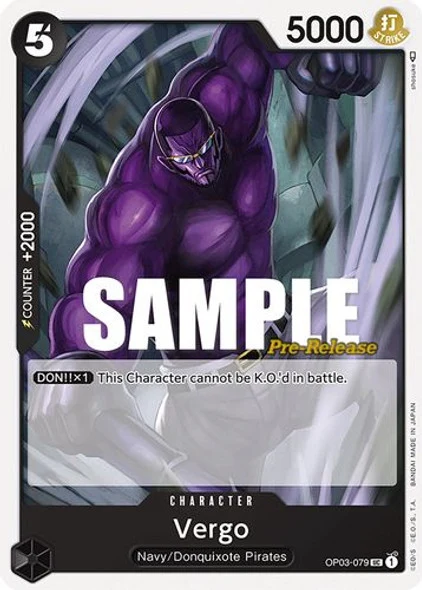 Carte One Piece anglaise OP03-079 Vergo