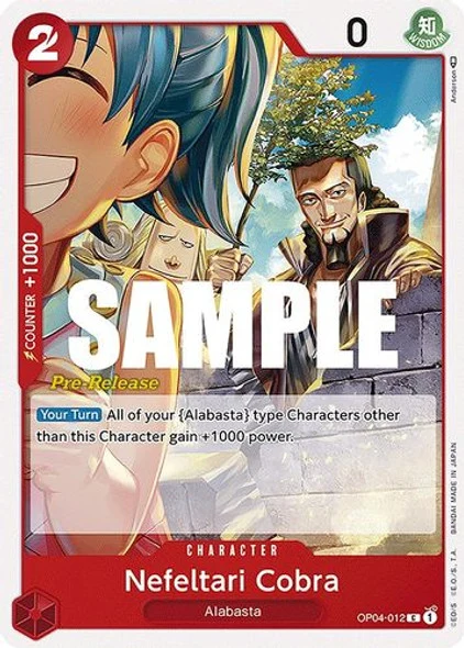 Carte One Piece anglaise OP04-012 Nefeltari Cobra