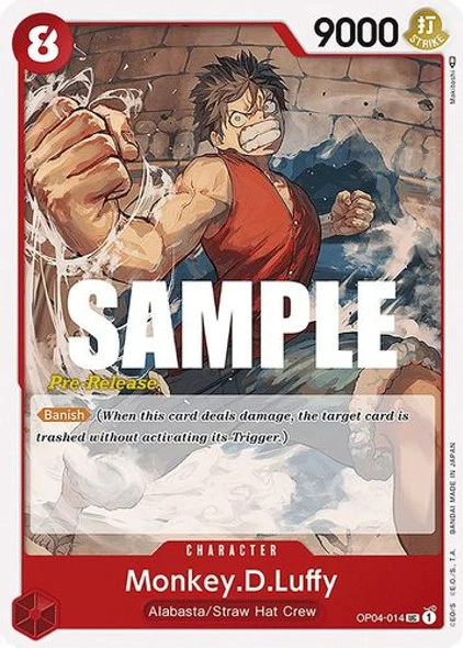 Carte One Piece anglaise OP04-014 Monkey.D.Luffy