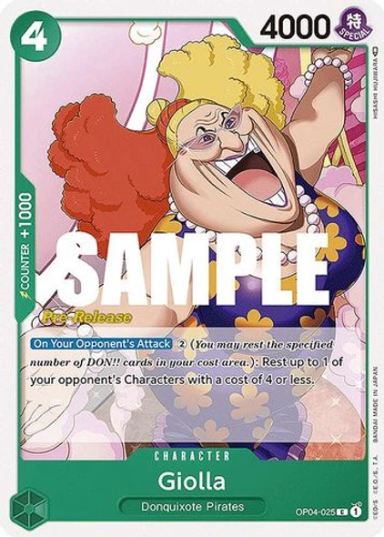 Carte One Piece anglaise OP04-025 Giolla