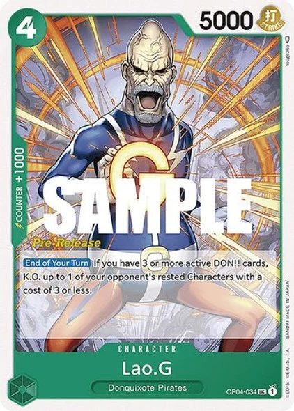 Carte One Piece anglaise OP04-034 Lao.G