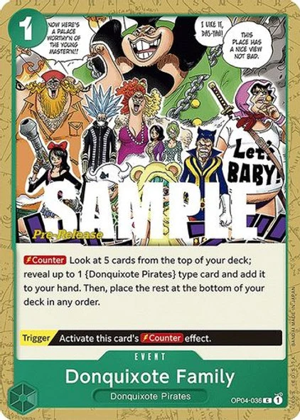 Carte One Piece anglaise OP04-036 Donquixote Family