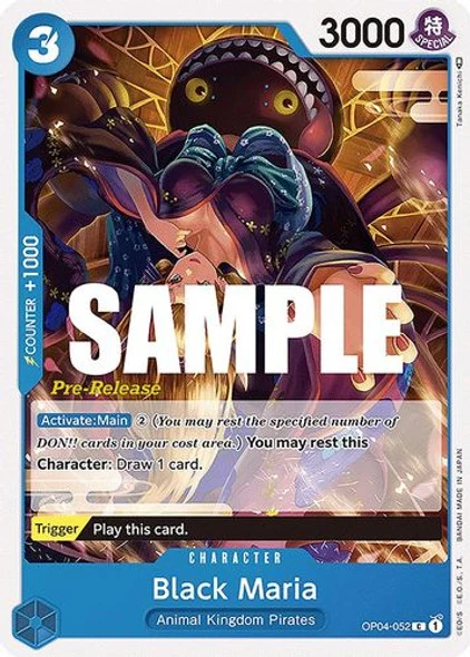 Carte One Piece anglaise OP04-052 Black Maria