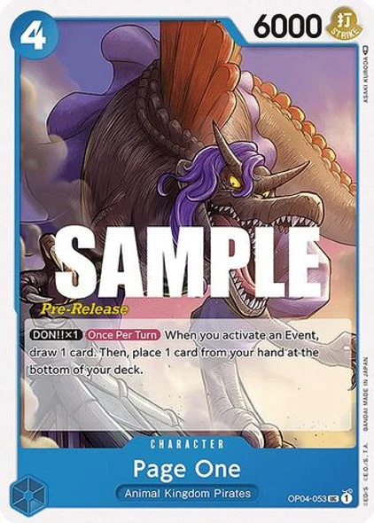 Carte One Piece anglaise OP04-053 Page One
