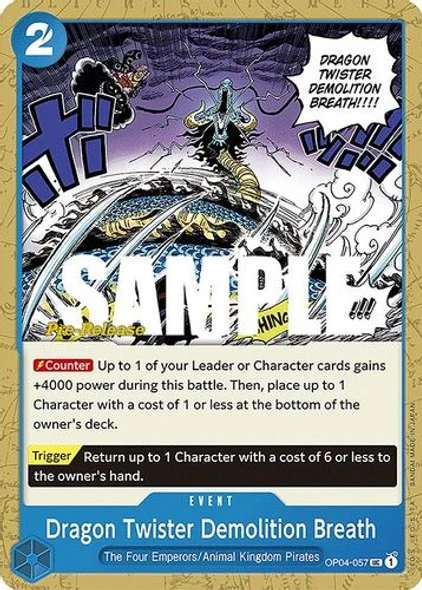 Carte One Piece anglaise OP04-057 Dragon Twister Demolition Breath