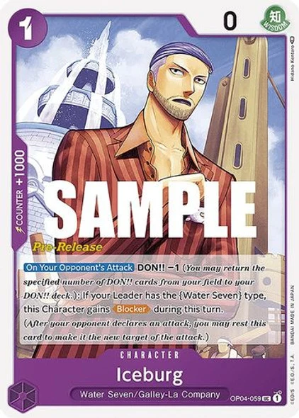 Carte One Piece anglaise OP04-059 Iceburg