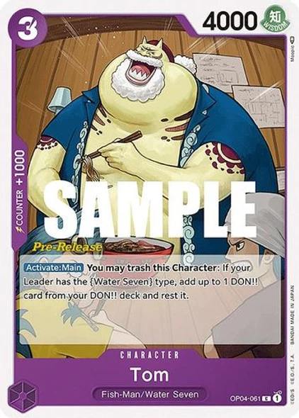 Carte One Piece anglaise OP04-061 Tom