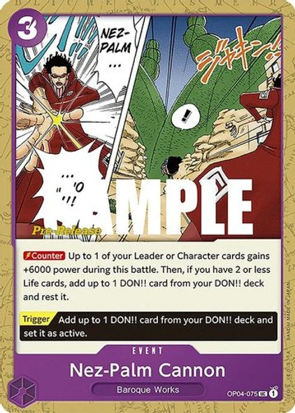 Carte One Piece anglaise OP04-075 Nez-Palm Cannon