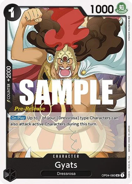 Carte One Piece anglaise OP04-080 Gyats
