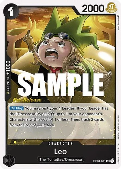 Carte One Piece anglaise OP04-091 Leo