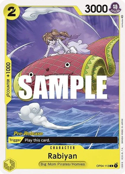 Carte One Piece anglaise OP04-113 Rabiyan