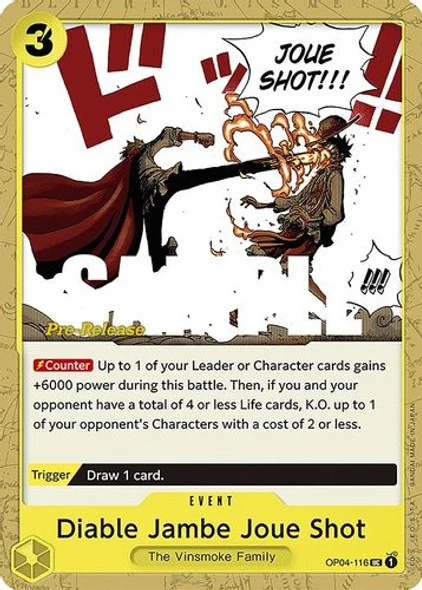 Carte One Piece anglaise OP04-116 Diable Jambe Joue Shot
