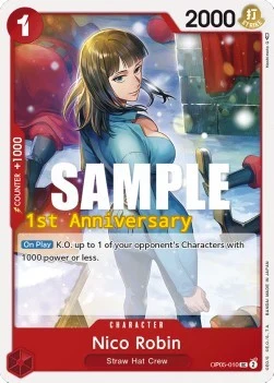 Carte One Piece anglaise OP05-010 Nico Robin