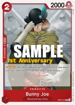 Carte One Piece anglaise OP05-013 Bunny Joe