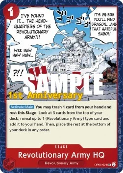 Carte One Piece anglaise OP05-021 Revolutionary Army HQ