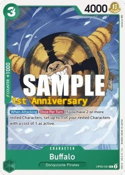 Carte One Piece anglaise OP05-031 Buffalo