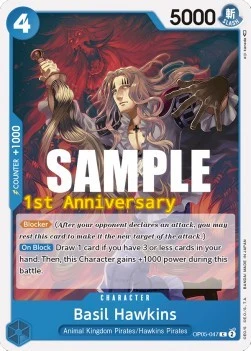 Carte One Piece anglaise OP05-047 Basil Hawkins