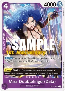 Carte One Piece anglaise OP05-073 Miss Doublefinger(Zala)