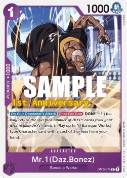 Carte One Piece anglaise OP05-075 Mr.1(Daz.Bonez)