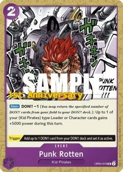 Carte One Piece anglaise OP05-078 Punk Rotten