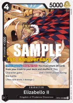 Carte One Piece anglaise OP05-080 Elizabello II
