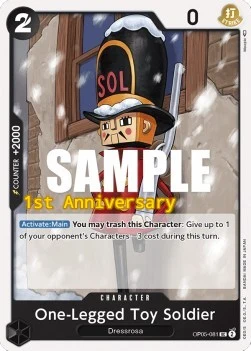 Carte One Piece anglaise OP05-081 One-Legged Toy Soldier