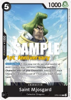 Carte One Piece anglaise OP05-089 Saint Mjosgard
