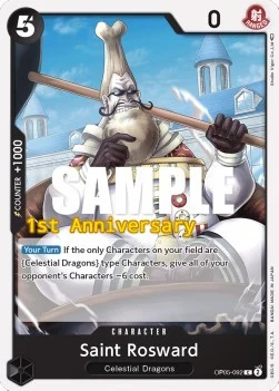 Carte One Piece anglaise OP05-092 Saint Rosward