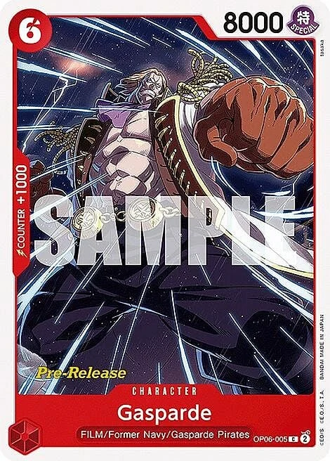 Carte One Piece anglaise OP06-005 Gasparde