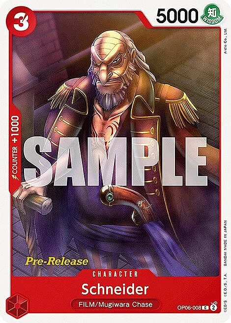Carte One Piece anglaise OP06-008 Schneider