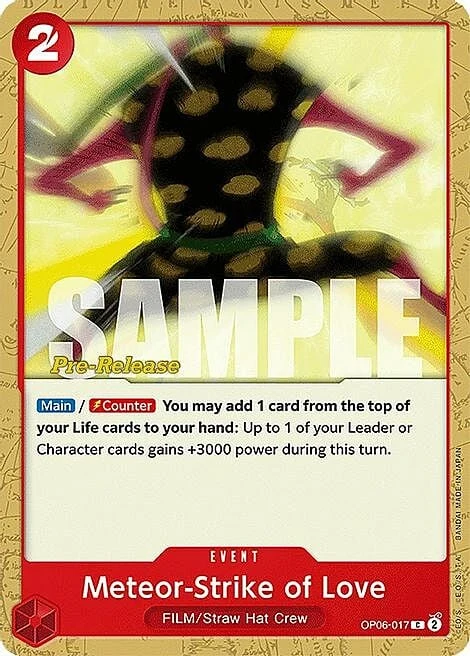 Carte One Piece anglaise OP06-017 Meteor-Strike of Love